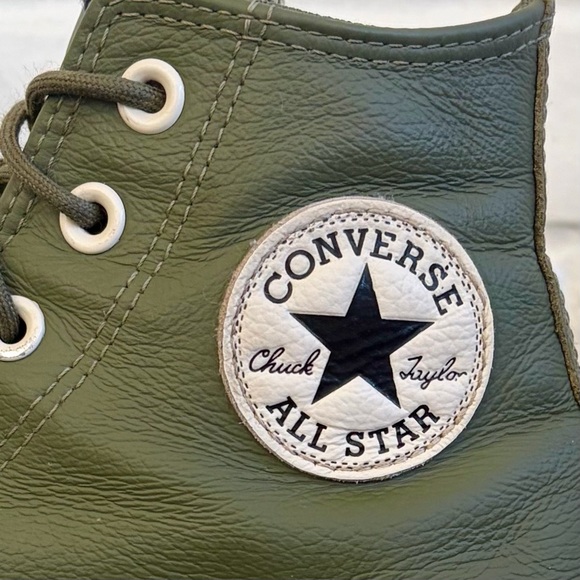 Converse Chuck Taylor All Star Lugged Heel Utility Sneakers in Army Green, SZ 7 - Picture 4 of 14